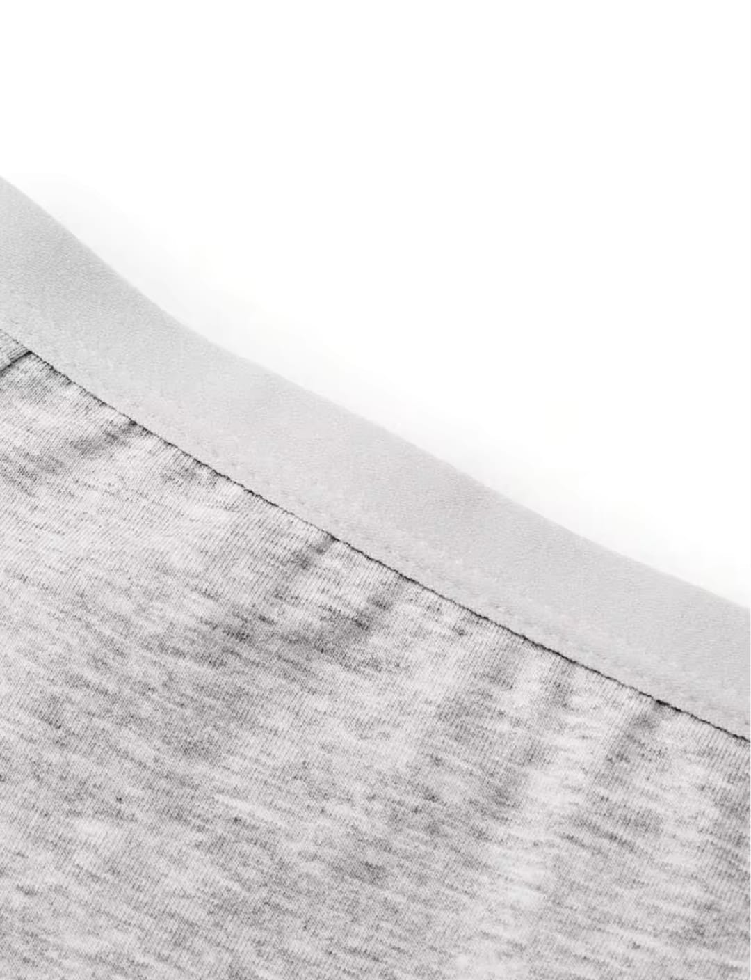 Women's Soft Cotton Stretch Heather Grey Hipster Panties with LEISURE Logo Patch